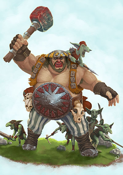 Ogre Glutton and Gnobblars