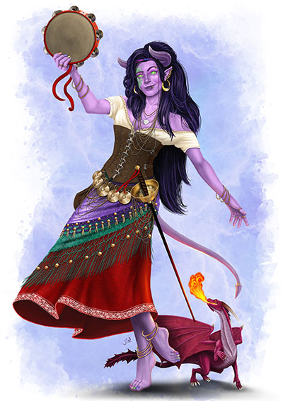 Lyke Goldencoin, Tiefling Bard